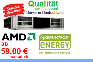 AMD Server im Sonderangebot. Qualität die überzeugt. Der Serverstandort ist in Deutschland. 
