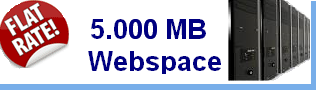WebspaceWebspace für Reseller mit 5 GB Speicherplatz und Traffic free Fair use.